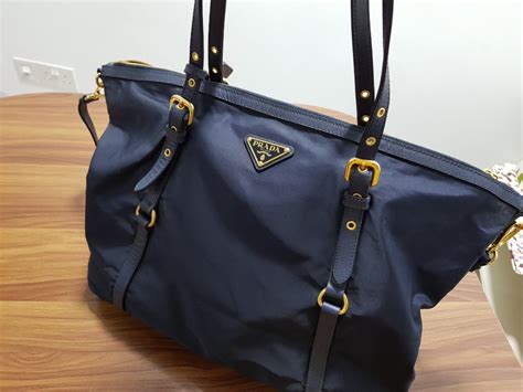 prada nylon tote navy|prada nylon shoulder bag black.